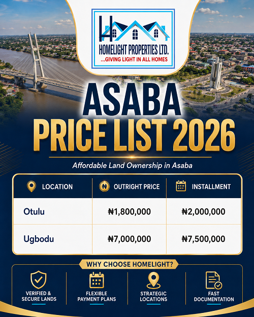 Homelight Properties Asaba Price List 2026